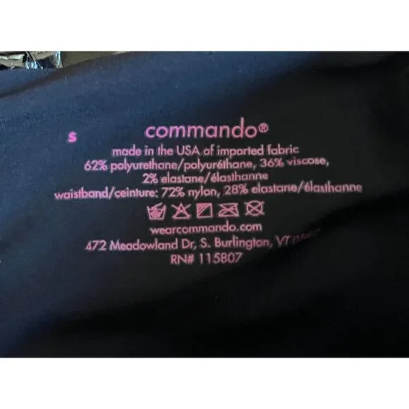 Commando Black Patent Leggings Pants Trousers Women's Size Small - Picture 3 of 9